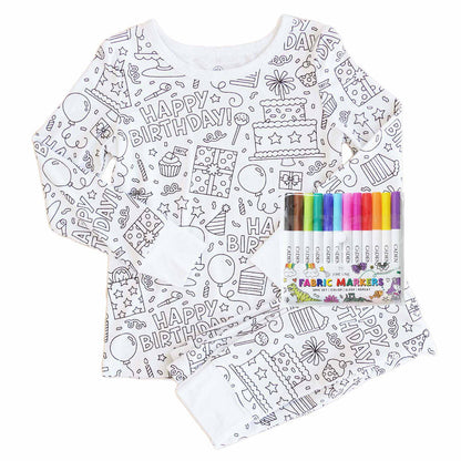 Colorable Pajama Set + Markers