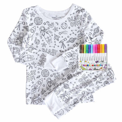 Colorable Pajama Set + Markers