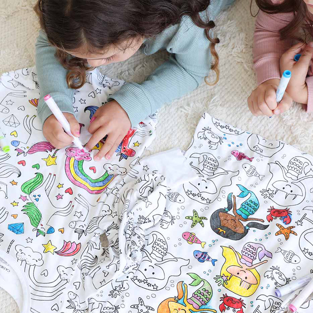 Colorable Pajama Set + Markers