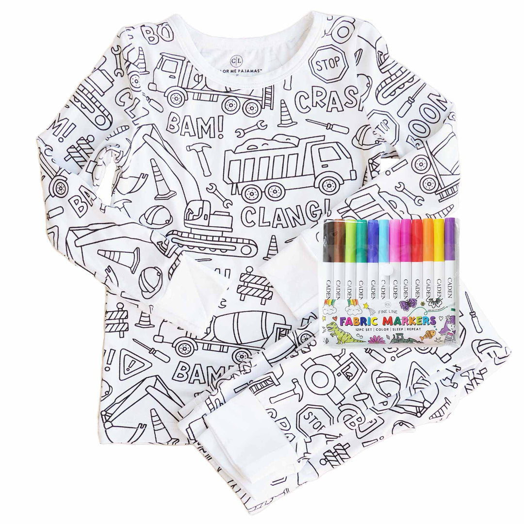 Colorable Pajama Set + Markers