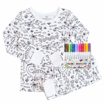 Colorable Pajama Set + Markers