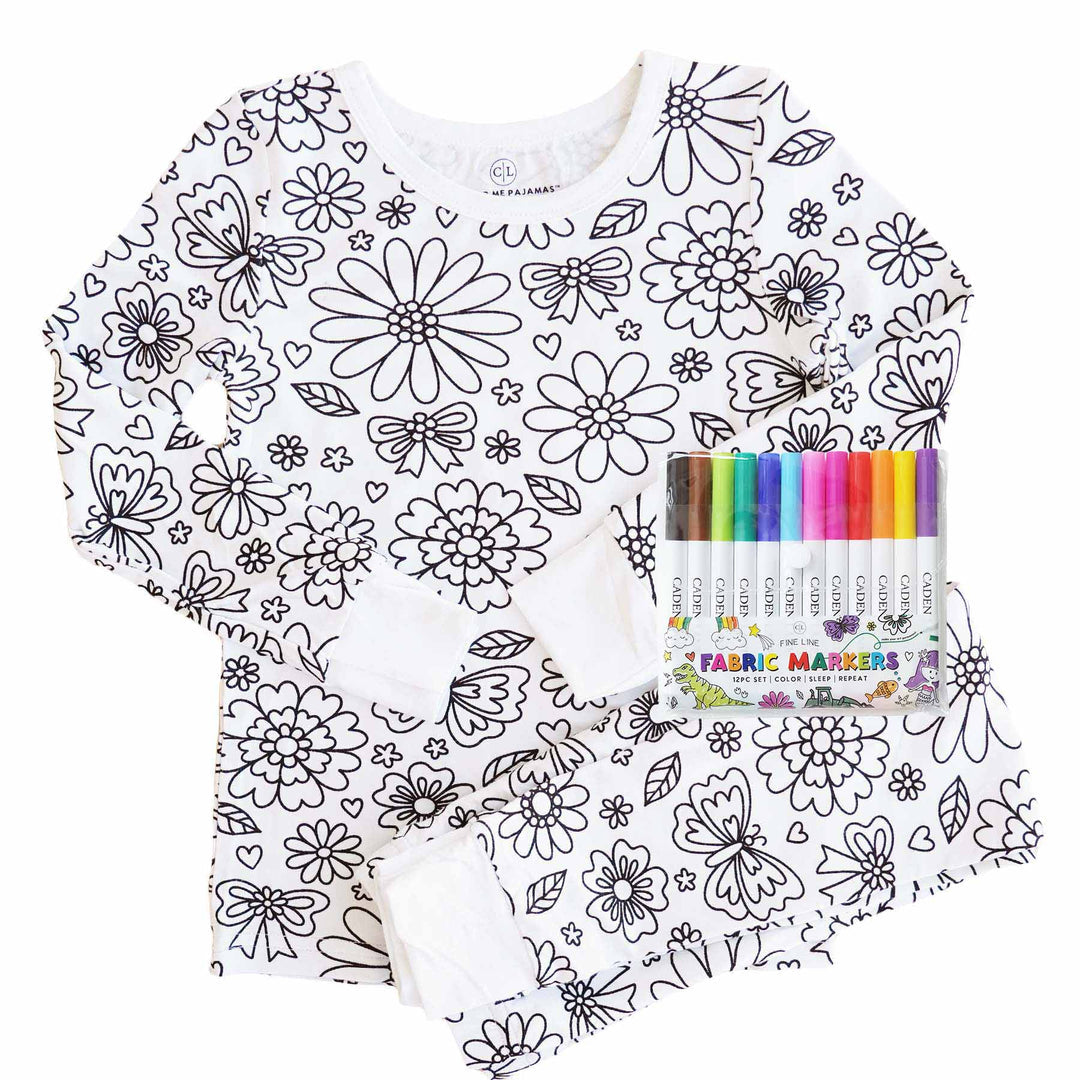 Colorable Pajama Set + Markers