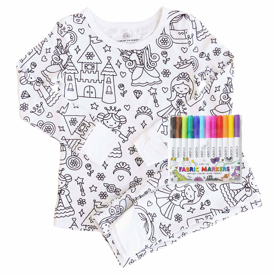 Colorable Pajama Set + Markers