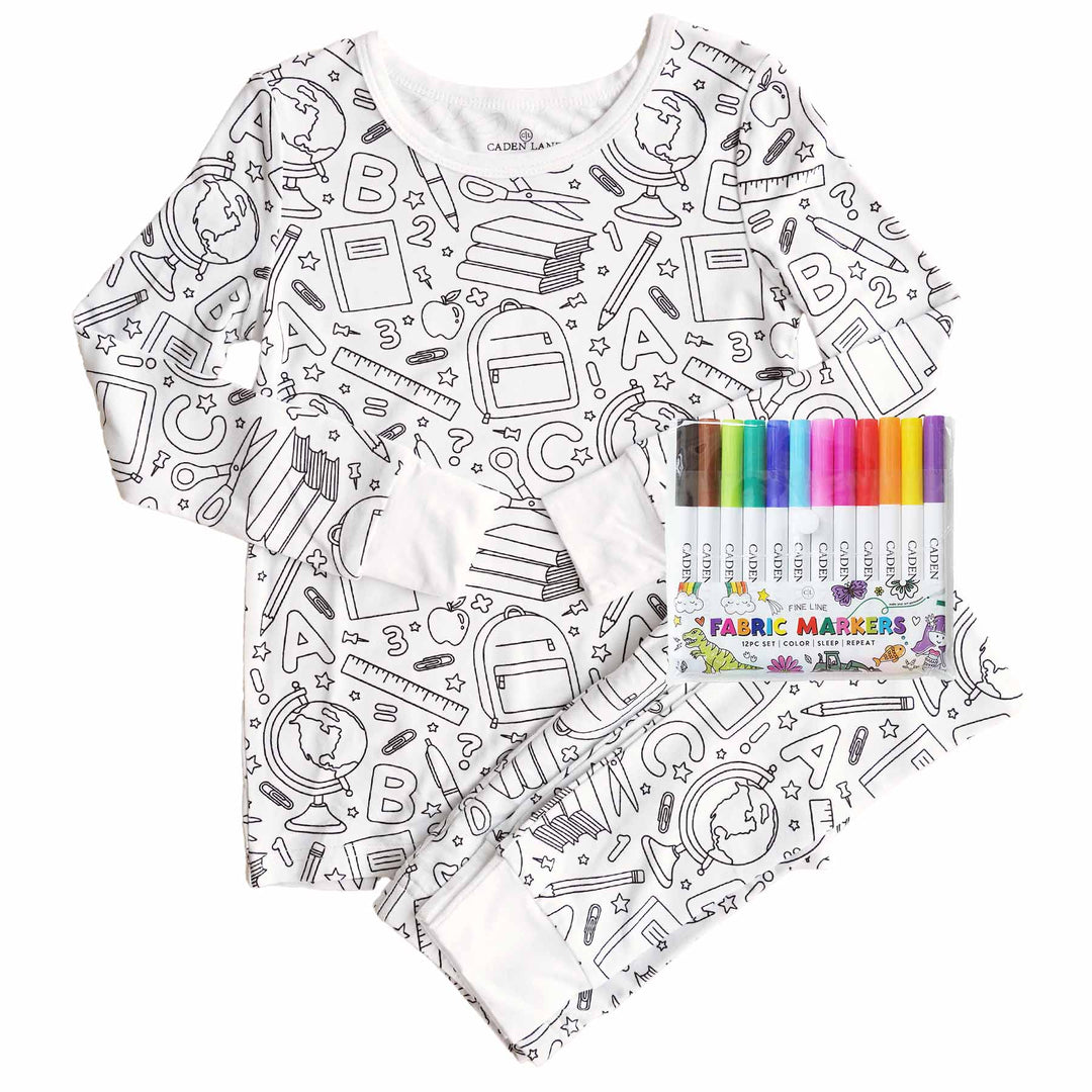 Colorable Pajama Set + Markers