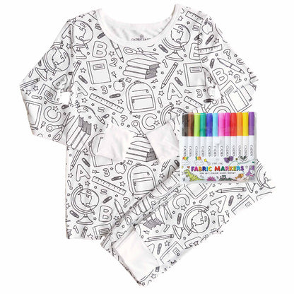 Colorable Pajama Set + Markers